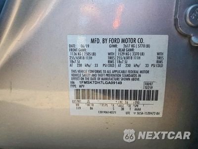 Zdjęcie 14 z 14 samochodu: 2020 FORD EXPLORER XLT VIN:1FMSK7DH7LGA09149 - miniatura