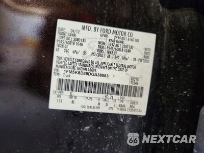 Zdjęcie 13 z 13 samochodu: 2013 FORD EXPLORER XLT VIN:1FM5K8D89DGA38883 - miniatura