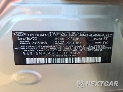 Zdjęcie 13 z 13 samochodu: 2020 HYUNDAI ELANTRA SEL VIN:5NPD84LF7LH581490 - miniatura