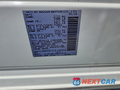 Zdjęcie 13 z 13 samochodu: 2016 INFINITI QX60 BASE VIN:5N1AL0MN4GC517002 - miniatura