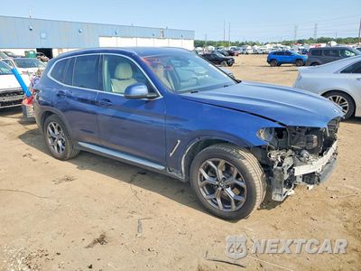 Czwarte zdjęcie samochodu z boku: 2022 BMW X3 XDRIVE30I VIN:5UX53DP07N9K99305 - miniatura