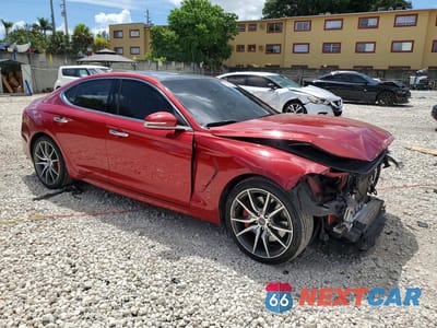 Czwarte zdjęcie samochodu z boku: 2019 GENESIS G70 ELITE VIN:KMTG74LE4KU037641 - miniatura