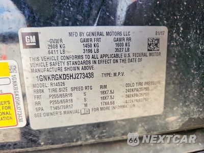 Zdjęcie 13 z 13 samochodu: 2017 CHEVROLET TRAVERSE LT VIN:1GNKRGKD5HJ273438 - miniatura