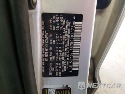 Zdjęcie 13 z 13 samochodu: 2011 HYUNDAI SANTA FE GLS VIN:5XYZGDAB7BG001072 - miniatura