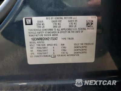 Zdjęcie 12 z 12 samochodu: 2017 CHEVROLET SILVERADO K1500 LT VIN:1GCVKRECXHZ173247 - miniatura