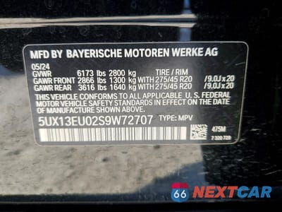 Zdjęcie 13 z 13 samochodu: 2025 BMW X5 SDRIVE 40I VIN:5UX13EU02S9W72707 - miniatura