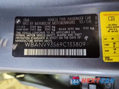 Zdjęcie 12 z 12 samochodu: 2009 BMW 535 XI VIN:WBANV93569C133809 - miniatura
