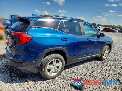 Trzecie zdjęcie samochodu z tyłu: 2021 GMC TERRAIN SLE VIN:3GKALTEVXML317055 - miniatura