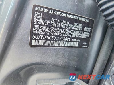 Zdjęcie 13 z 13 samochodu: 2012 BMW X3 XDRIVE28I VIN:5UXWX5C50CL723021 - miniatura
