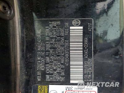 Zdjęcie 12 z 12 samochodu: 2007 TOYOTA CAMRY LE VIN:4T1BE46K97U175632 - miniatura