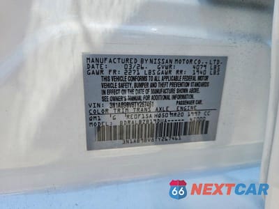 Zdjęcie 13 z 13 samochodu: 2026 NISSAN SENTRA S VIN:3N1AB9BV8TY267461 - miniatura