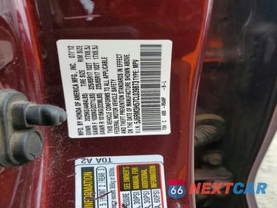 Zdjęcie 13 z 13 samochodu: 2012 HONDA CR-V EX VIN:5J6RM3H57CL039873 - miniatura