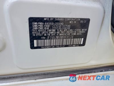 Zdjęcie 12 z 12 samochodu: 2021 SUBARU WRX STI LIMITED VIN:JF1VA2W68M9808324 - miniatura