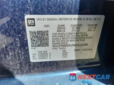 Zdjęcie 12 z 12 samochodu: 2022 CHEVROLET SILVERADO LTD C1500 CUSTOM VIN:3GCPWBEK2NG112109 - miniatura