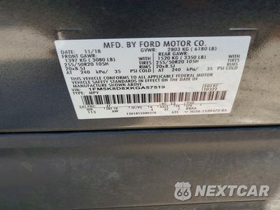 Zdjęcie 12 z 12 samochodu: 2019 FORD EXPLORER XLT VIN:1FM5K8D8XKGA57519 - miniatura