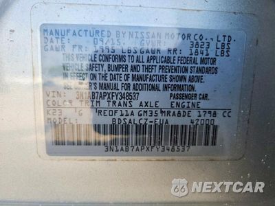 Zdjęcie 12 z 12 samochodu: 2015 NISSAN SENTRA S VIN:3N1AB7APXFY348537 - miniatura