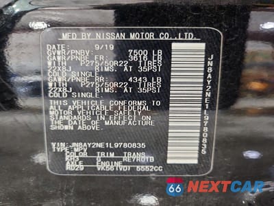 Zdjęcie 14 z 14 samochodu: 2020 NISSAN ARMADA PLATINUM VIN:JN8AY2NE1L9780835 - miniatura