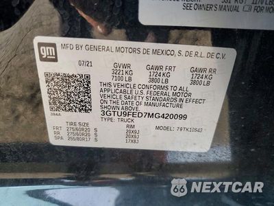 Zdjęcie 12 z 12 samochodu: 2021 GMC SIERRA K1500 DENALI VIN:3GTU9FED7MG420099 - miniatura