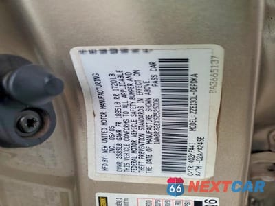 Zdjęcie 12 z 12 samochodu: 2005 TOYOTA COROLLA CE VIN:1NXBR32EX5Z525006 - miniatura