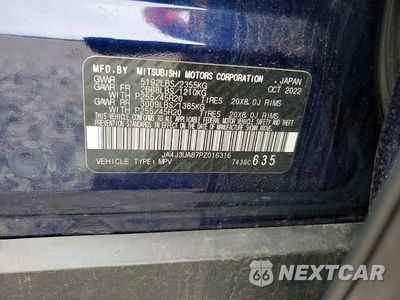 Zdjęcie 13 z 13 samochodu: 2023 MITSUBISHI OUTLANDER SE VIN:JA4J3UA87PZ016316 - miniatura