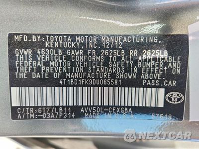 Zdjęcie 12 z 12 samochodu: 2013 TOYOTA CAMRY HYBRID XLE VIN:4T1BD1FK9DU065581 - miniatura