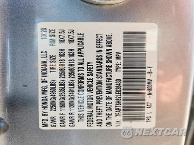 Zdjęcie 12 z 12 samochodu: 2020 HONDA CR-V EXL VIN:7FART6H82LE026430 - miniatura