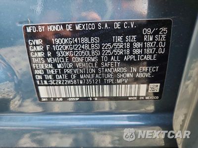 Zdjęcie 13 z 13 samochodu: 2026 HONDA HR-V SPORT VIN:3CZRZ2H58TM735121 - miniatura