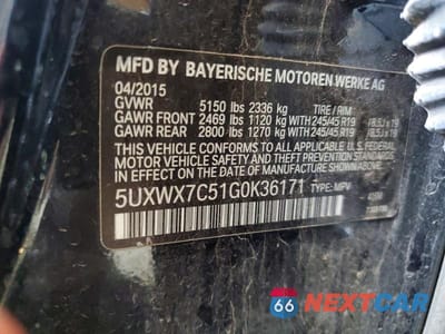 Zdjęcie 13 z 13 samochodu: 2016 BMW X3 XDRIVE35I VIN:5UXWX7C51G0K36171 - miniatura