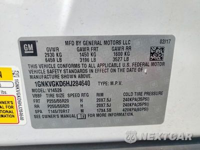 Zdjęcie 13 z 13 samochodu: 2017 CHEVROLET TRAVERSE LT VIN:1GNKVGKD6HJ284640 - miniatura