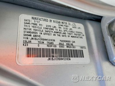 Zdjęcie 12 z 12 samochodu: 2017 NISSAN ROGUE SPORT SV VIN:JN1BJ1CR6HW121634 - miniatura