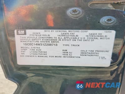 Zdjęcie 12 z 12 samochodu: 2001 CHEVROLET SILVERADO C1500 VIN:1GCEC14W31Z208713 - miniatura