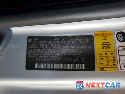 Zdjęcie 13 z 13 samochodu: 2008 BMW 335 I VIN:WBAWB73548P041915 - miniatura