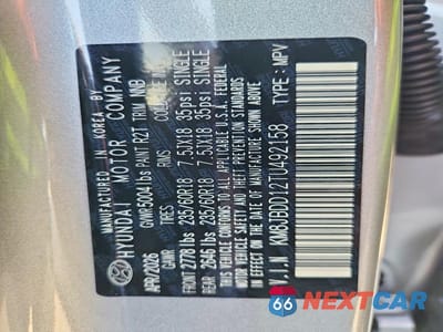 Zdjęcie 13 z 13 samochodu: 2026 HYUNDAI TUCSON SEL VIN:KM8JBDD12TU492158 - miniatura