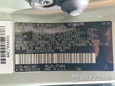 Zdjęcie 13 z 13 samochodu: 2006 TOYOTA SIENNA XLE LIMITED 7 PASSENGER VIN:5TDZA22C46S539038 - miniatura