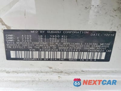 Zdjęcie 12 z 12 samochodu: 2020 SUBARU IMPREZA PREMIUM VIN:4S3GKAD67L3605441 - miniatura
