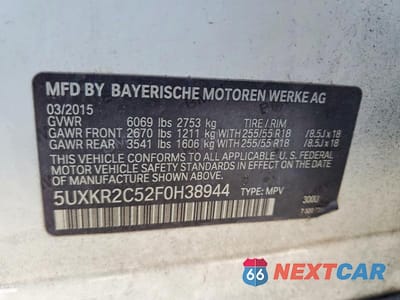 Zdjęcie 13 z 13 samochodu: 2015 BMW X5 SDRIVE35I VIN:5UXKR2C52F0H38944 - miniatura