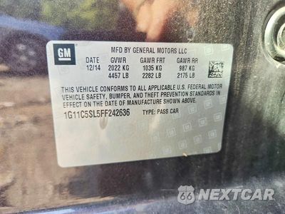Zdjęcie 12 z 12 samochodu: 2015 CHEVROLET MALIBU 1LT VIN:1G11C5SL5FF242636 - miniatura