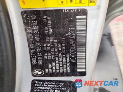 Zdjęcie 14 z 14 samochodu: 2009 BMW X3 XDRIVE30I VIN:WBXPC93449WJ27307 - miniatura