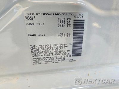 Zdjęcie 12 z 12 samochodu: 2024 NISSAN ALTIMA SR VIN:1N4BL4CV4RN377290 - miniatura