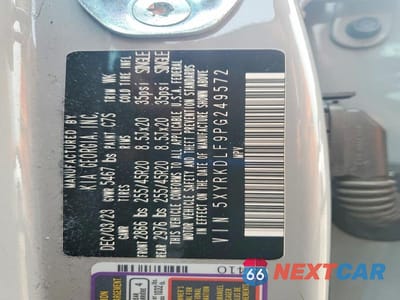 Zdjęcie 14 z 14 samochodu: 2023 KIA SORENTO X-LINE SX PRESTIGE VIN:5XYRKDLF9PG249572 - miniatura