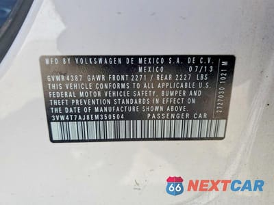 Zdjęcie 12 z 12 samochodu: 2014 VOLKSWAGEN JETTA GLI VIN:3VW4T7AJ8EM350504 - miniatura