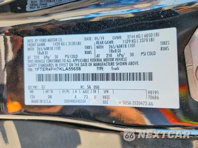 Zdjęcie 13 z 13 samochodu: 2019 FORD RANGER XL VIN:1FTER4FH7KLA55658 - miniatura