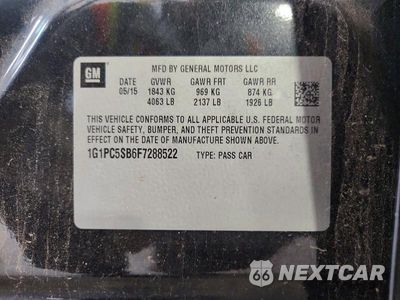 Zdjęcie 13 z 13 samochodu: 2015 CHEVROLET CRUZE LT VIN:1G1PC5SB6F7288522 - miniatura