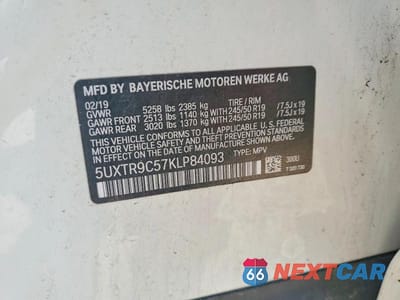 Zdjęcie 13 z 13 samochodu: 2019 BMW X3 XDRIVE30I VIN:5UXTR9C57KLP84093 - miniatura