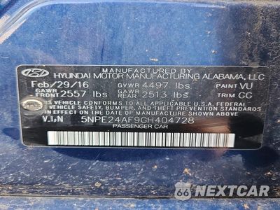 Zdjęcie 12 z 12 samochodu: 2016 HYUNDAI SONATA SE VIN:5NPE24AF9GH404728 - miniatura