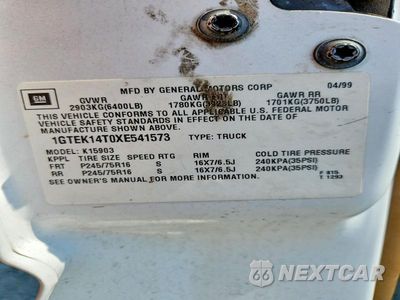 Zdjęcie 12 z 12 samochodu: 1999 GMC NEW SIERRA K1500 VIN:1GTEK14T0XE541573 - miniatura