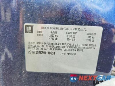 Zdjęcie 13 z 13 samochodu: 2009 CHEVROLET IMPALA LS VIN:2G1WB57K891110653 - miniatura