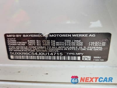 Zdjęcie 12 z 12 samochodu: 2018 BMW X5 XDRIVE50I VIN:5UXKR6C54J0U14715 - miniatura