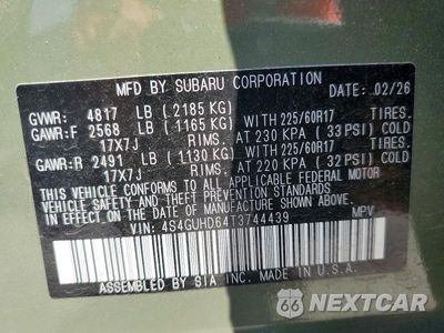 Zdjęcie 12 z 12 samochodu: 2026 SUBARU CROSSTREK PREMIUM VIN:4S4GUHD64T3744439 - miniatura