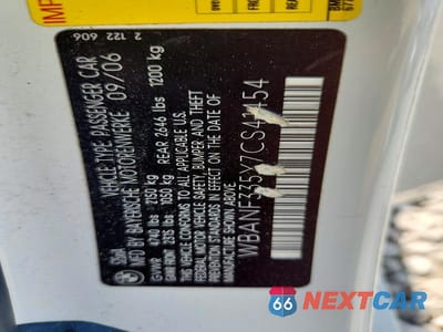 Zdjęcie 13 z 13 samochodu: 2007 BMW 525 XI VIN:WBANF335X7CS41454 - miniatura